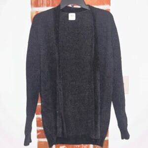 Zara Charcoal Open-Front Cardigan